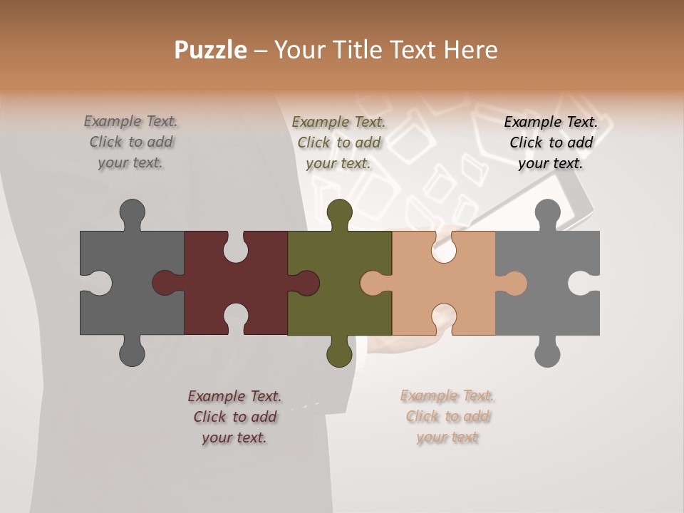 Display Young Holding PowerPoint Template