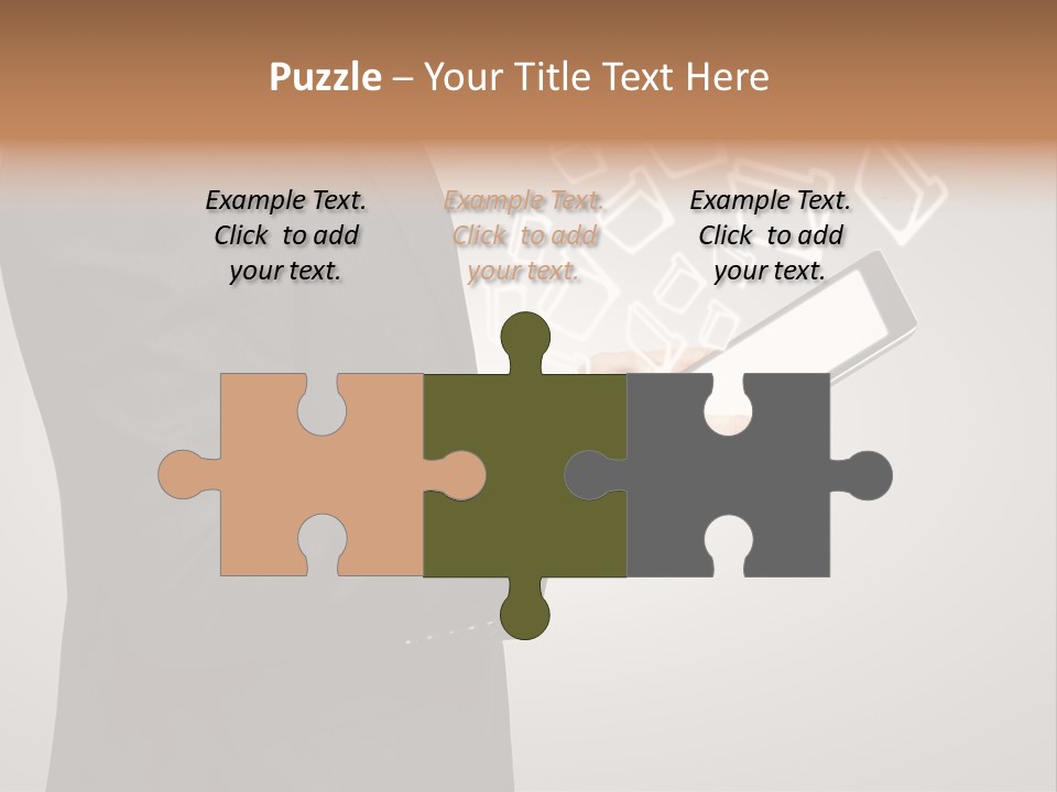 Display Young Holding PowerPoint Template