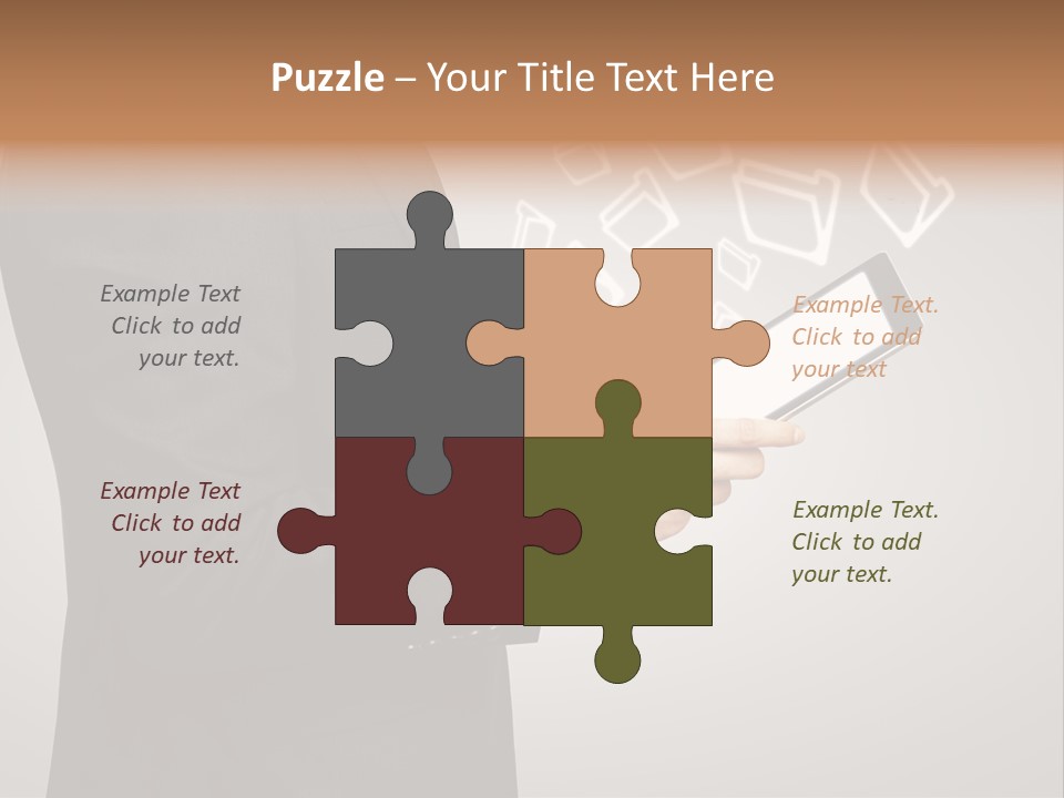 Display Young Holding PowerPoint Template