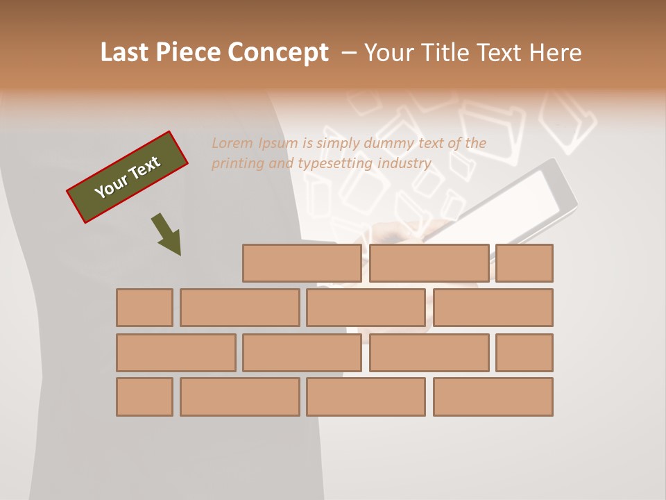 Display Young Holding PowerPoint Template