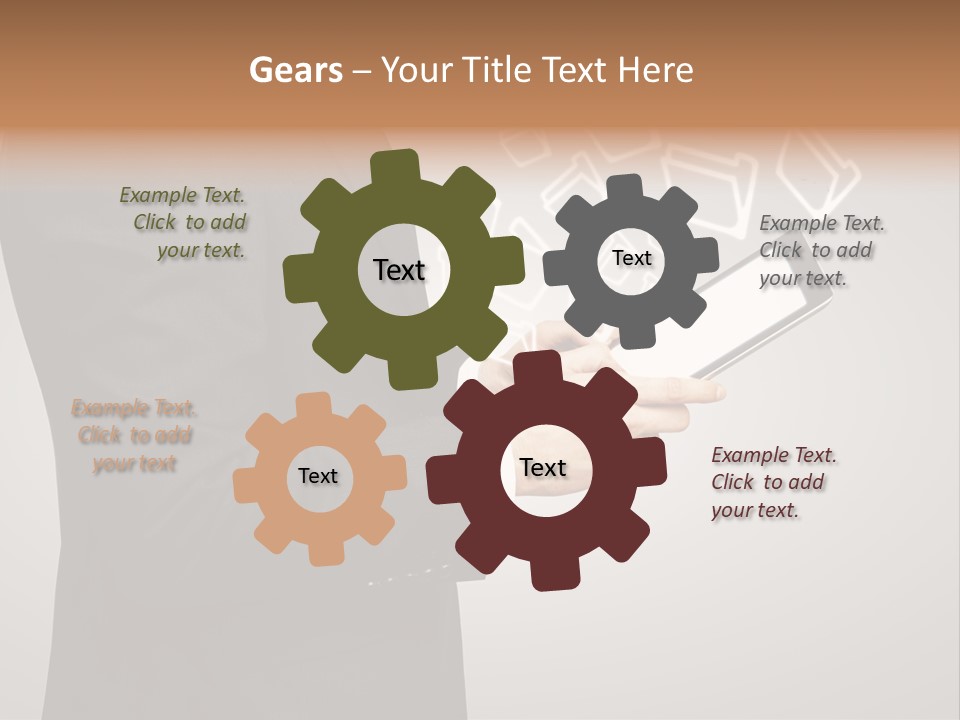 Display Young Holding PowerPoint Template