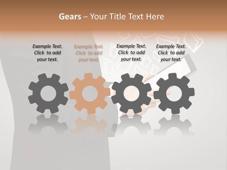 Display Young Holding PowerPoint Template