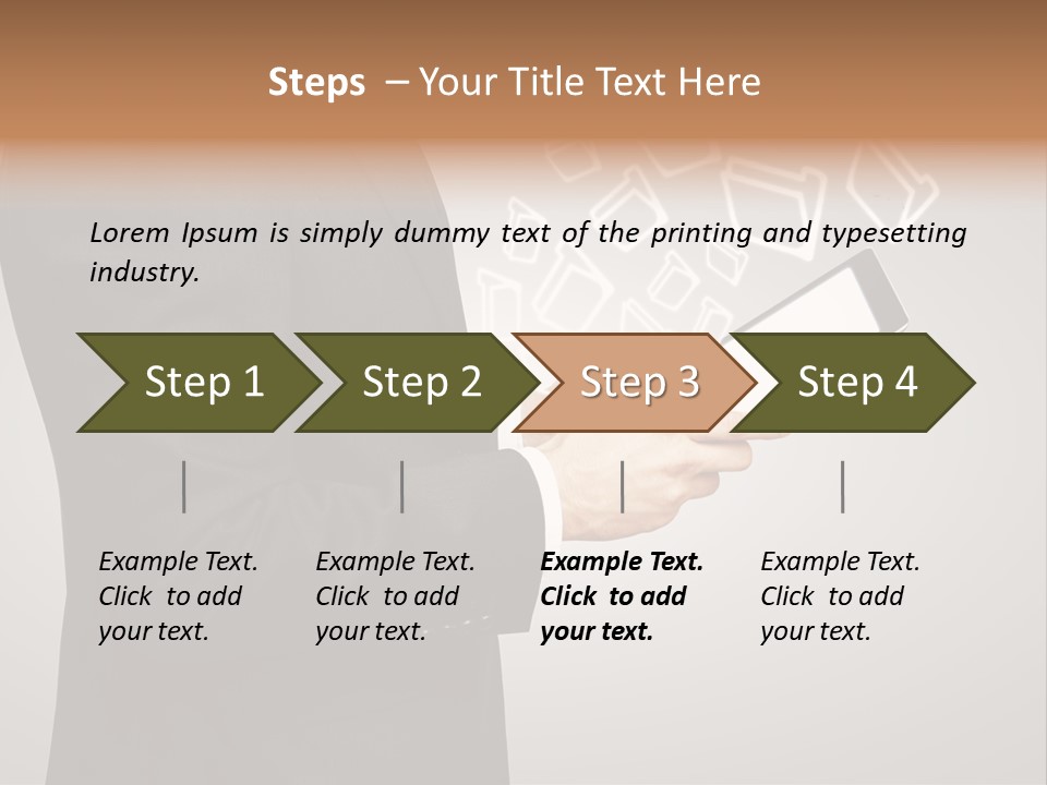 Display Young Holding PowerPoint Template