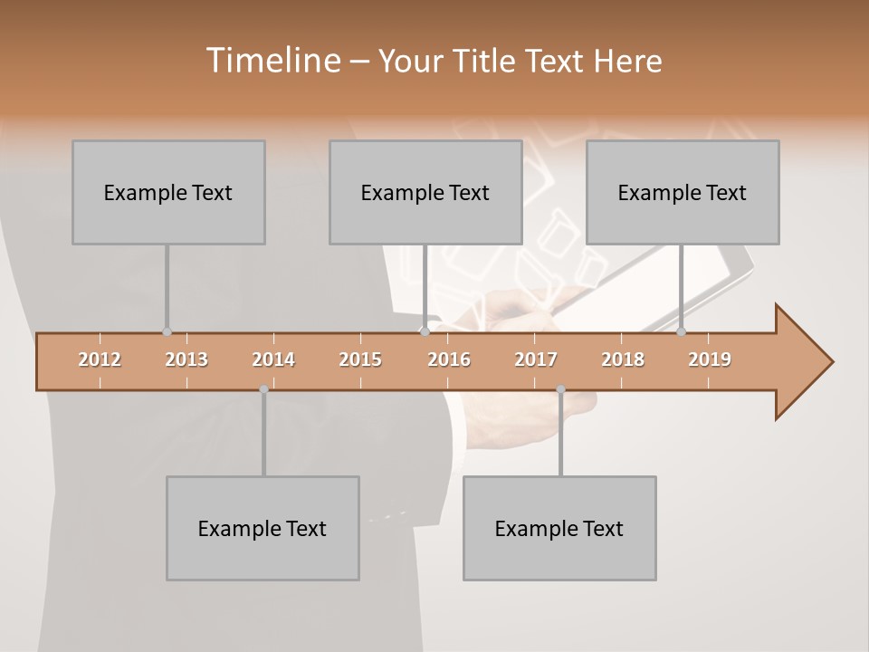 Display Young Holding PowerPoint Template