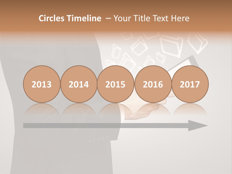 Display Young Holding PowerPoint Template