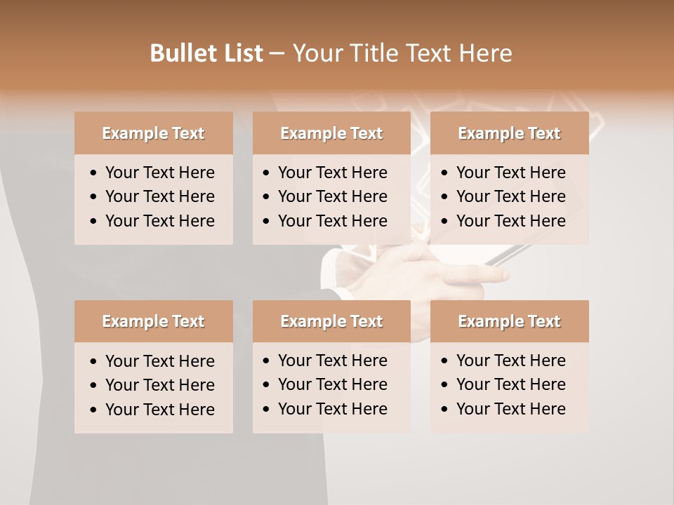 Display Young Holding PowerPoint Template
