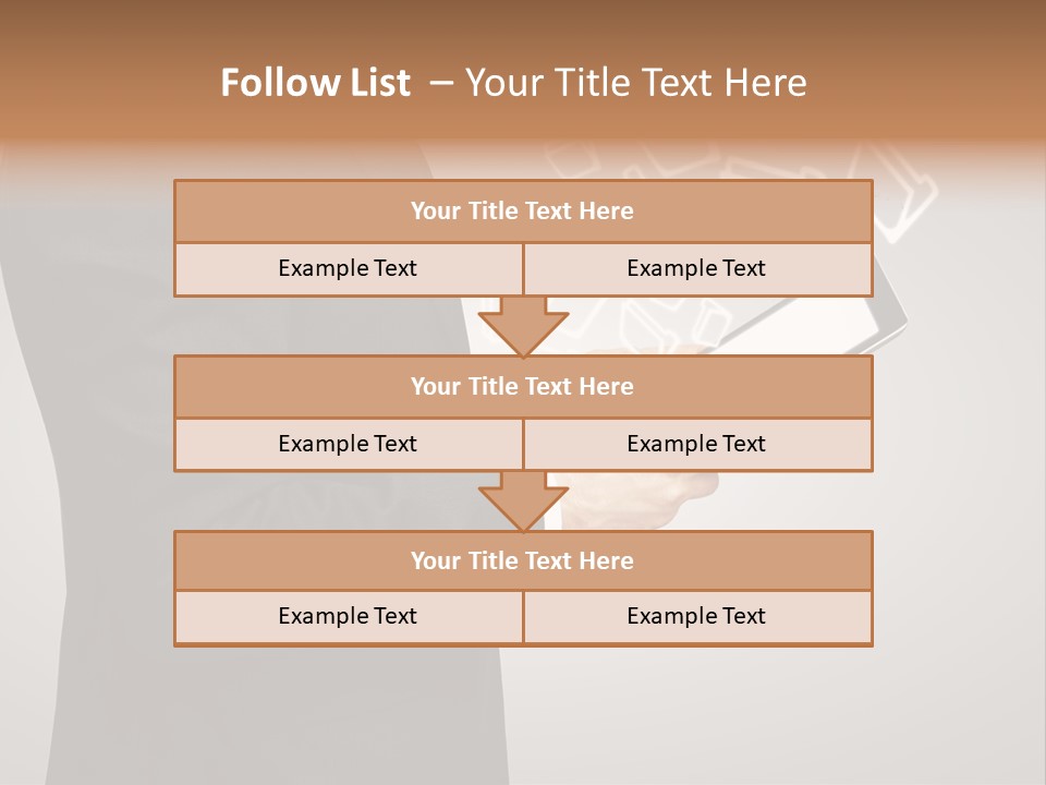 Display Young Holding PowerPoint Template