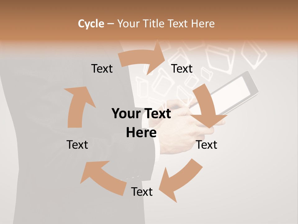 Display Young Holding PowerPoint Template