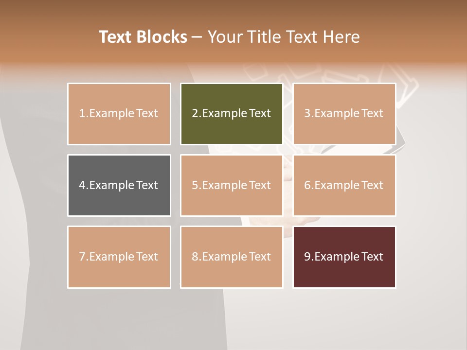 Display Young Holding PowerPoint Template