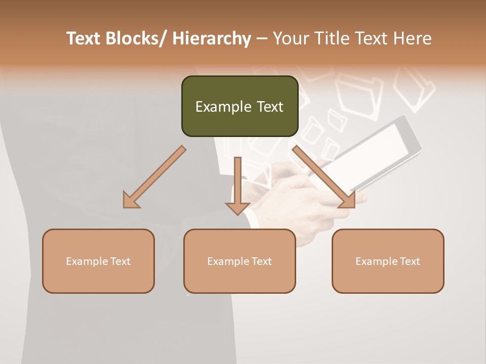 Display Young Holding PowerPoint Template
