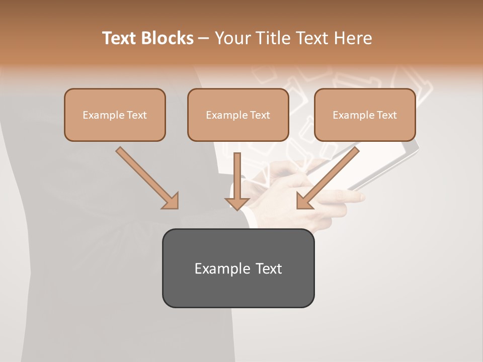 Display Young Holding PowerPoint Template