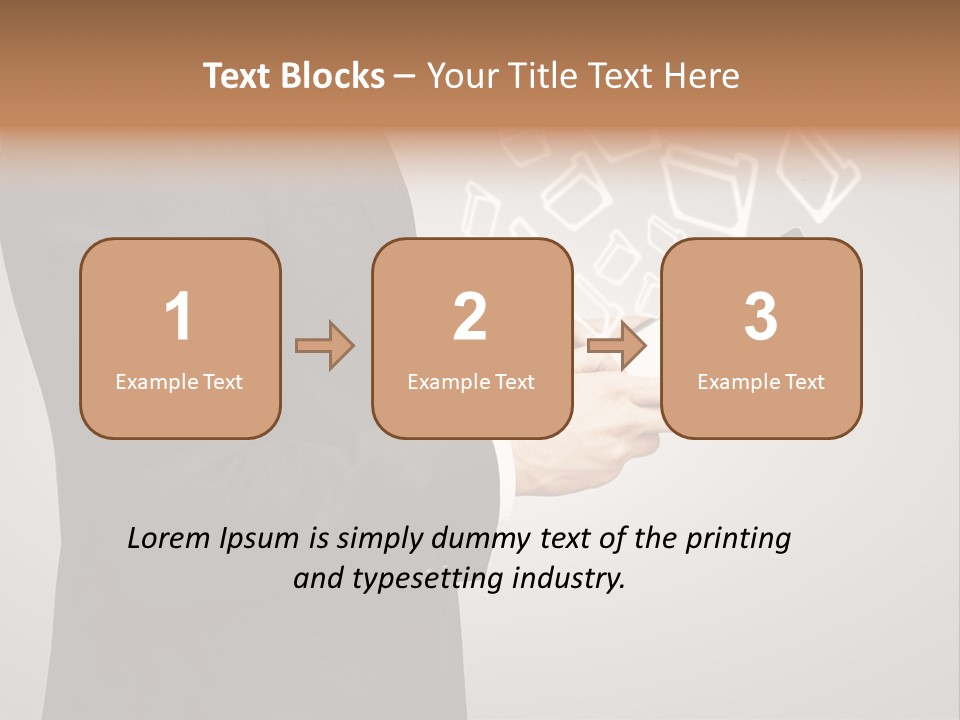 Display Young Holding PowerPoint Template