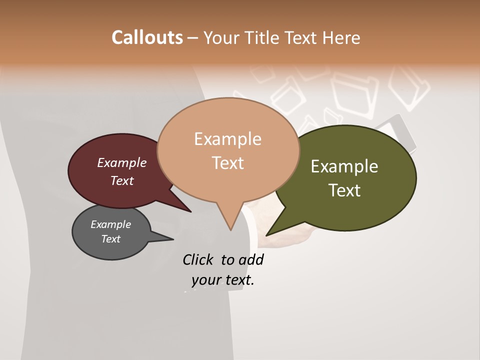 Display Young Holding PowerPoint Template