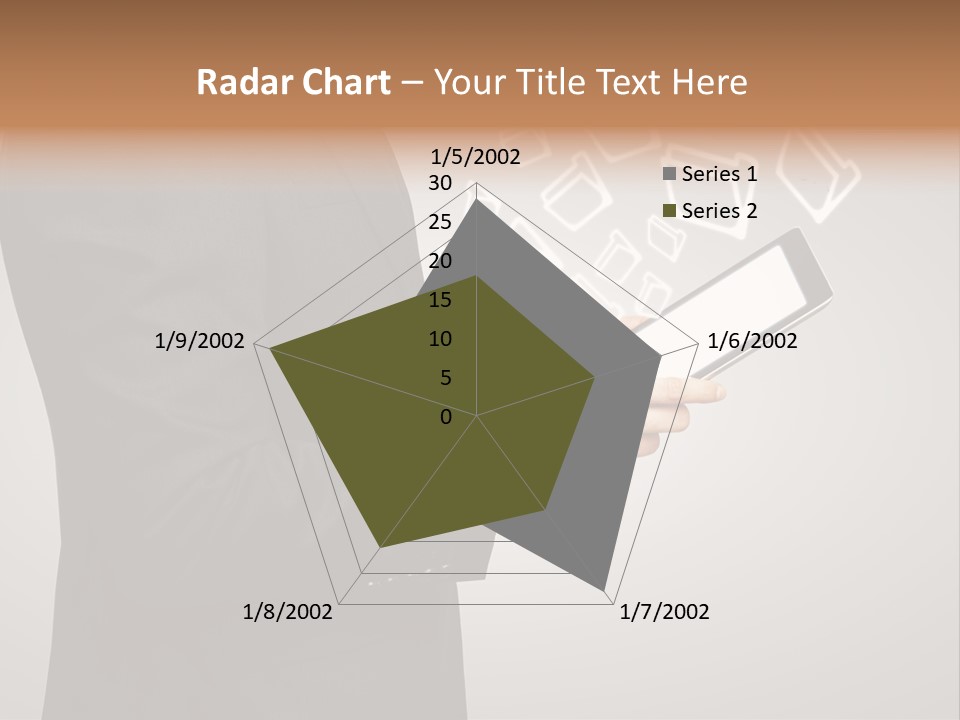 Display Young Holding PowerPoint Template
