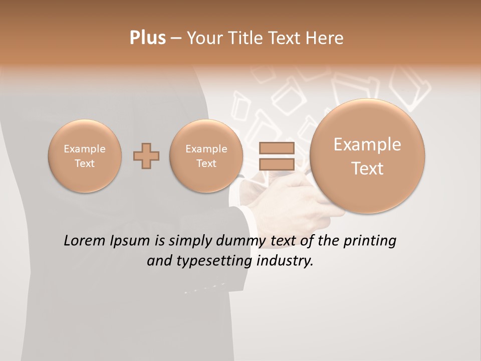 Display Young Holding PowerPoint Template