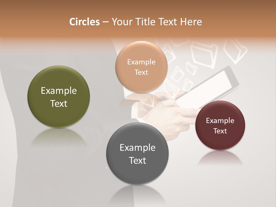 Display Young Holding PowerPoint Template