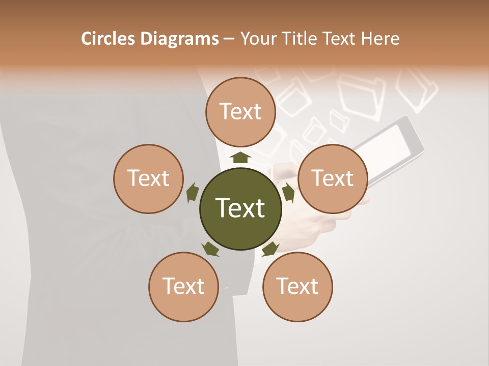 Display Young Holding PowerPoint Template