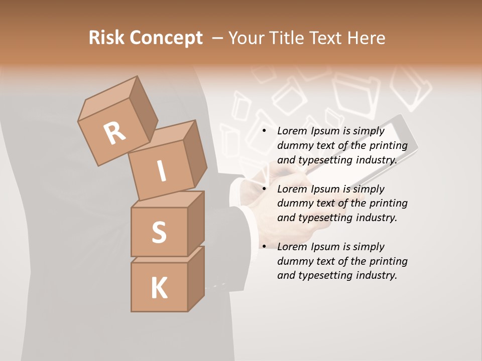 Display Young Holding PowerPoint Template