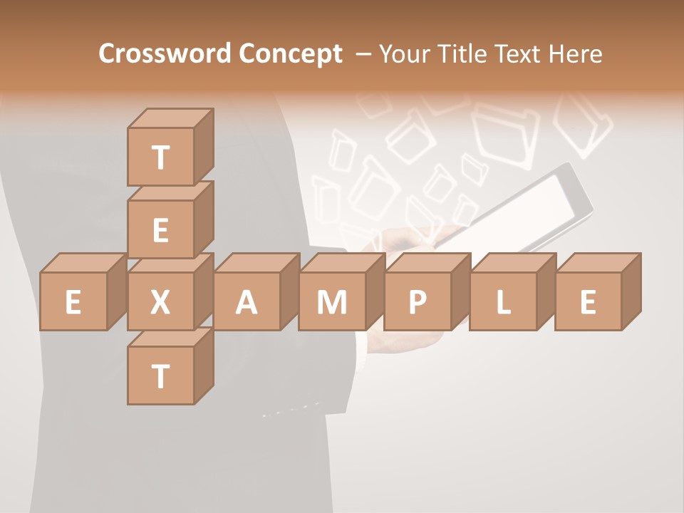 Display Young Holding PowerPoint Template