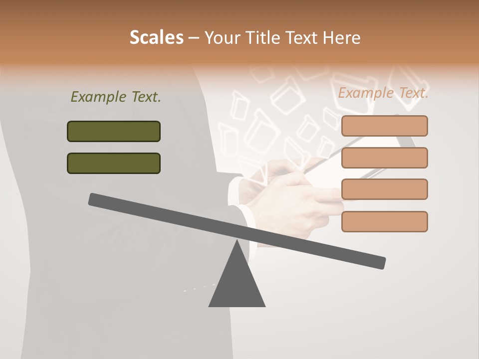Display Young Holding PowerPoint Template