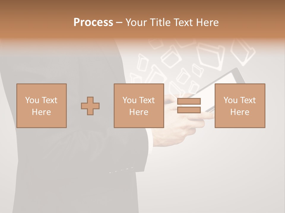 Display Young Holding PowerPoint Template