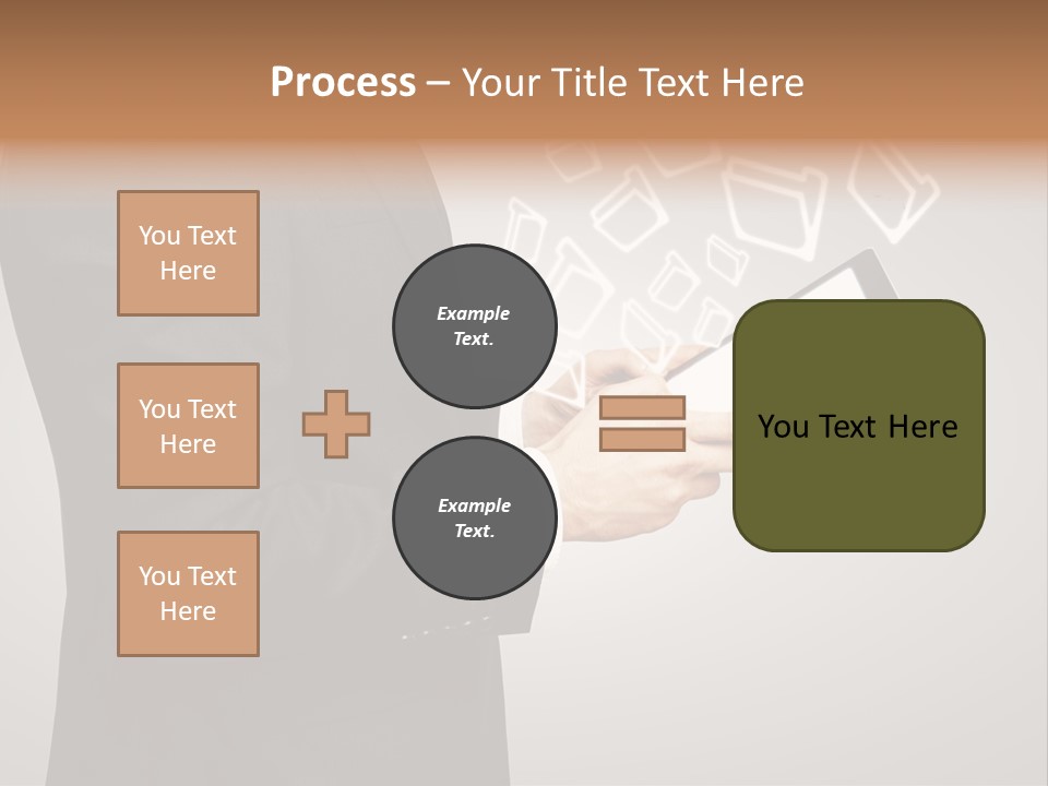 Display Young Holding PowerPoint Template