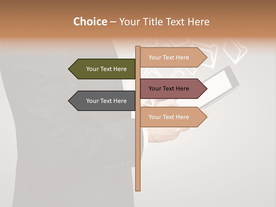 Display Young Holding PowerPoint Template