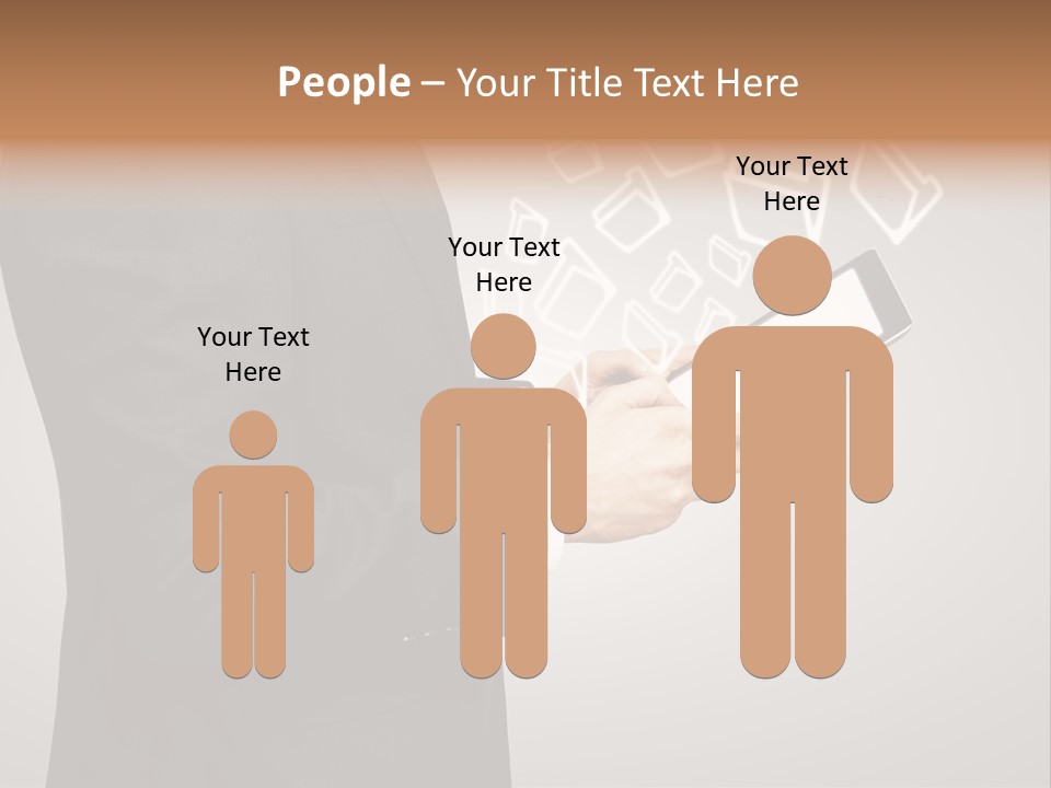 Display Young Holding PowerPoint Template