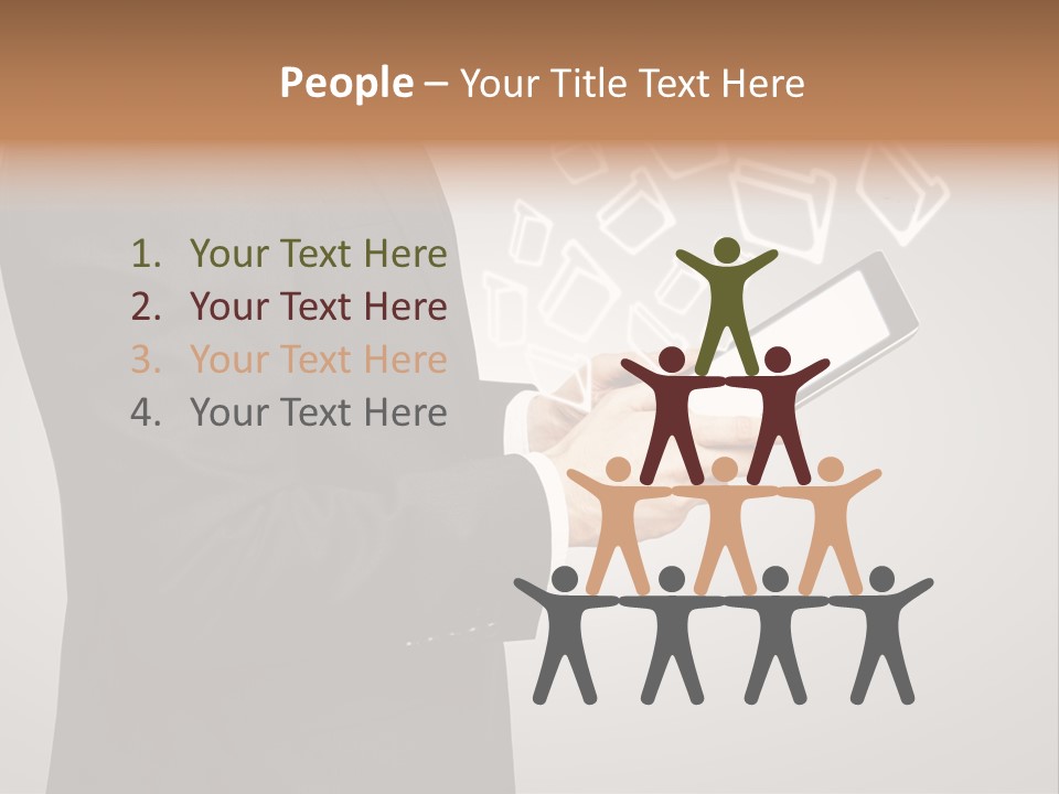 Display Young Holding PowerPoint Template