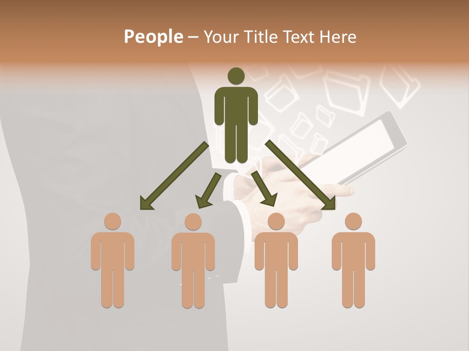 Display Young Holding PowerPoint Template