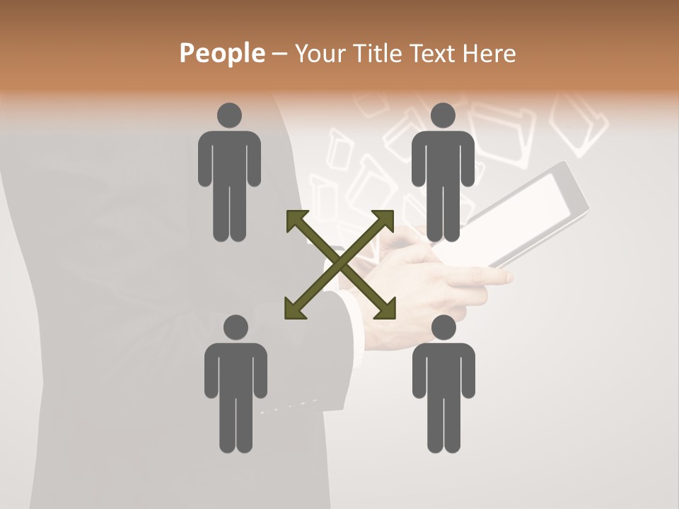 Display Young Holding PowerPoint Template