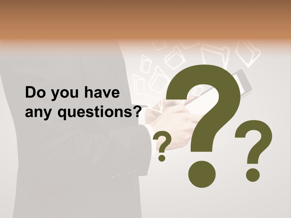 Display Young Holding PowerPoint Template