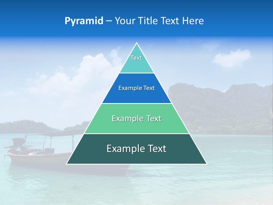 Paradise Boat Blue PowerPoint Template