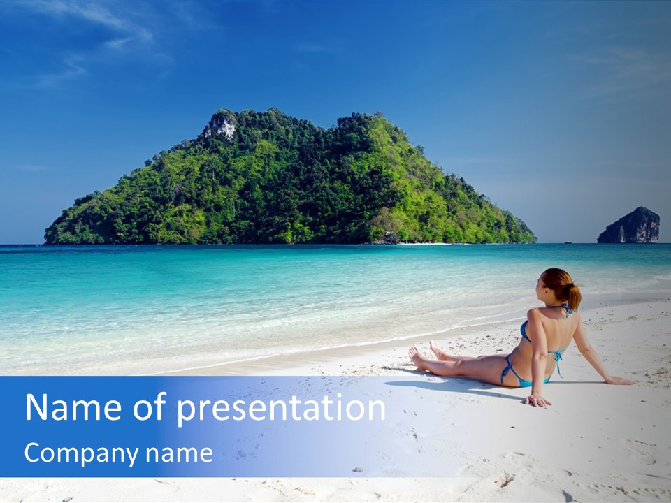 Beach Health Travel PowerPoint Template