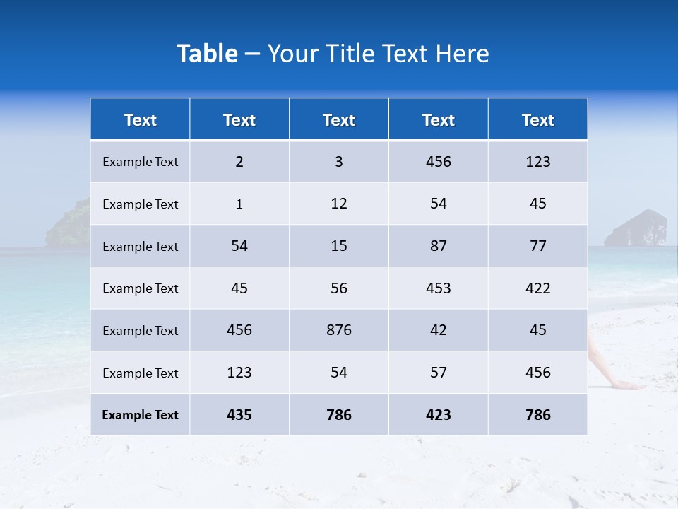 Beach Health Travel PowerPoint Template