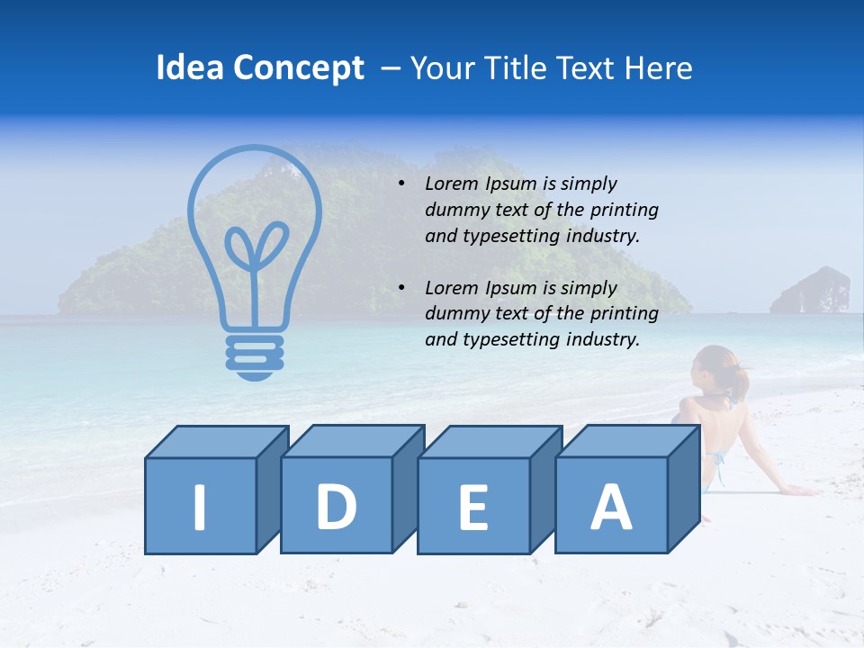 Beach Health Travel PowerPoint Template