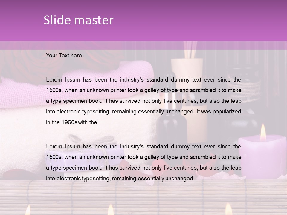 Purple Bamboo Peeling PowerPoint Template