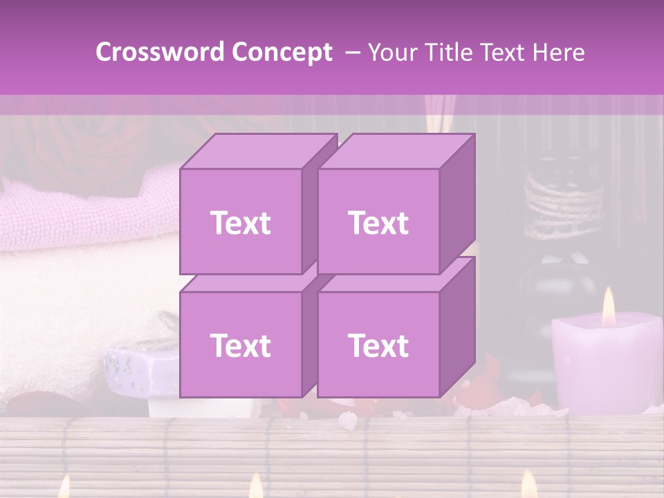 Purple Bamboo Peeling PowerPoint Template