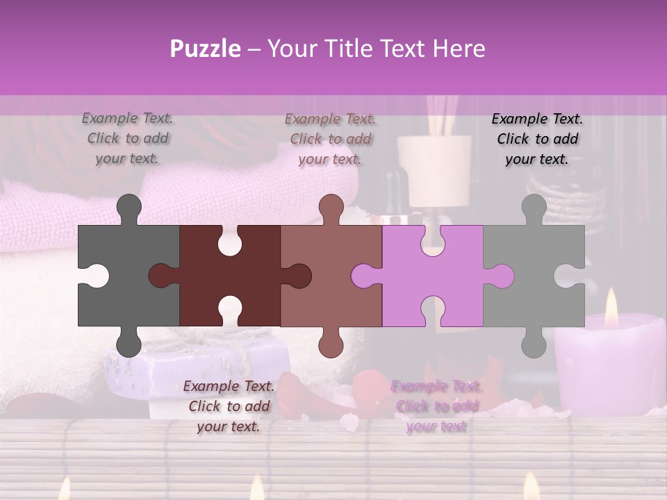 Purple Bamboo Peeling PowerPoint Template