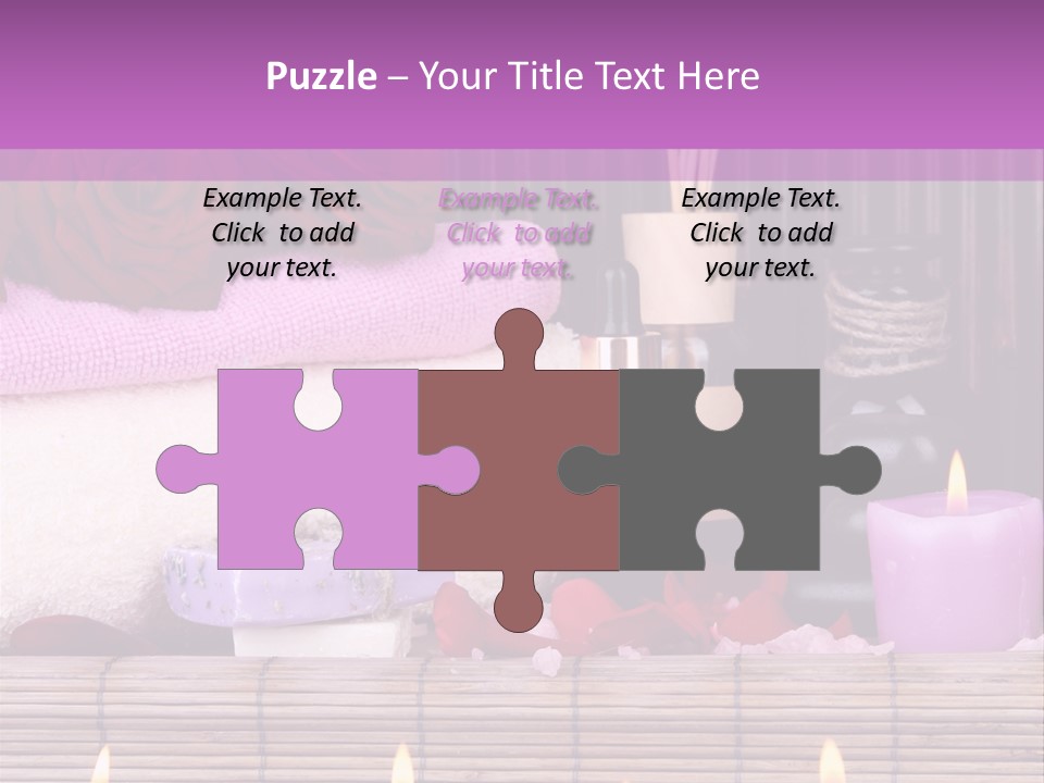 Purple Bamboo Peeling PowerPoint Template