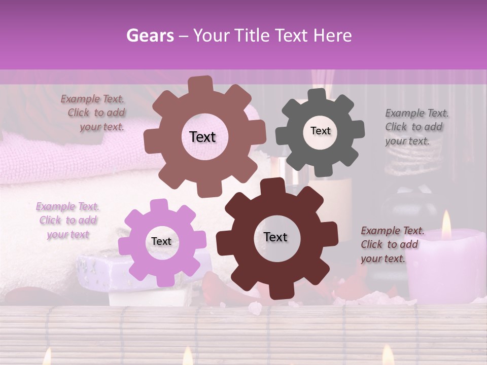 Purple Bamboo Peeling PowerPoint Template