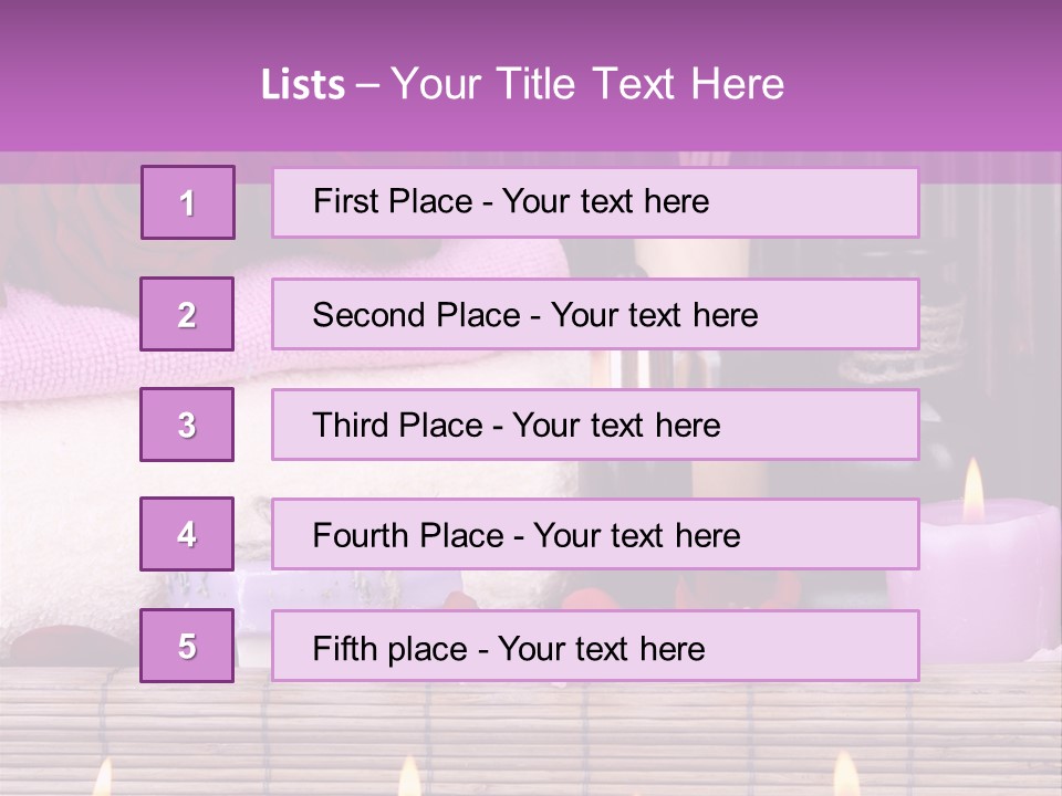 Purple Bamboo Peeling PowerPoint Template