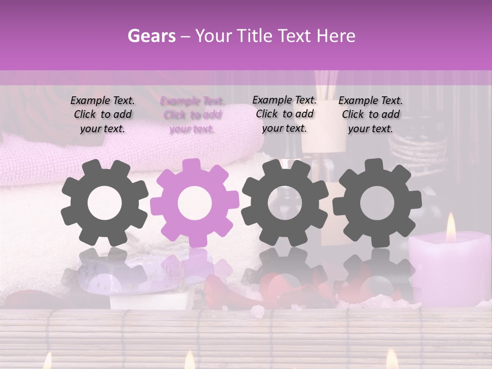 Purple Bamboo Peeling PowerPoint Template