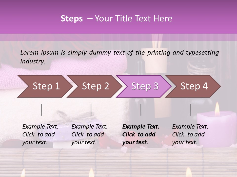 Purple Bamboo Peeling PowerPoint Template