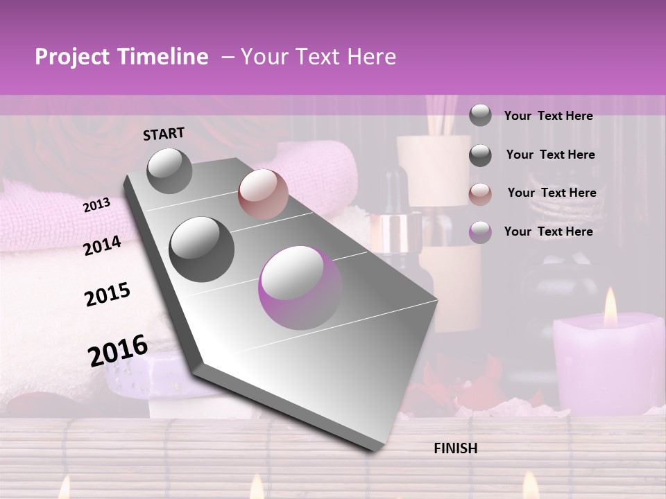 Purple Bamboo Peeling PowerPoint Template