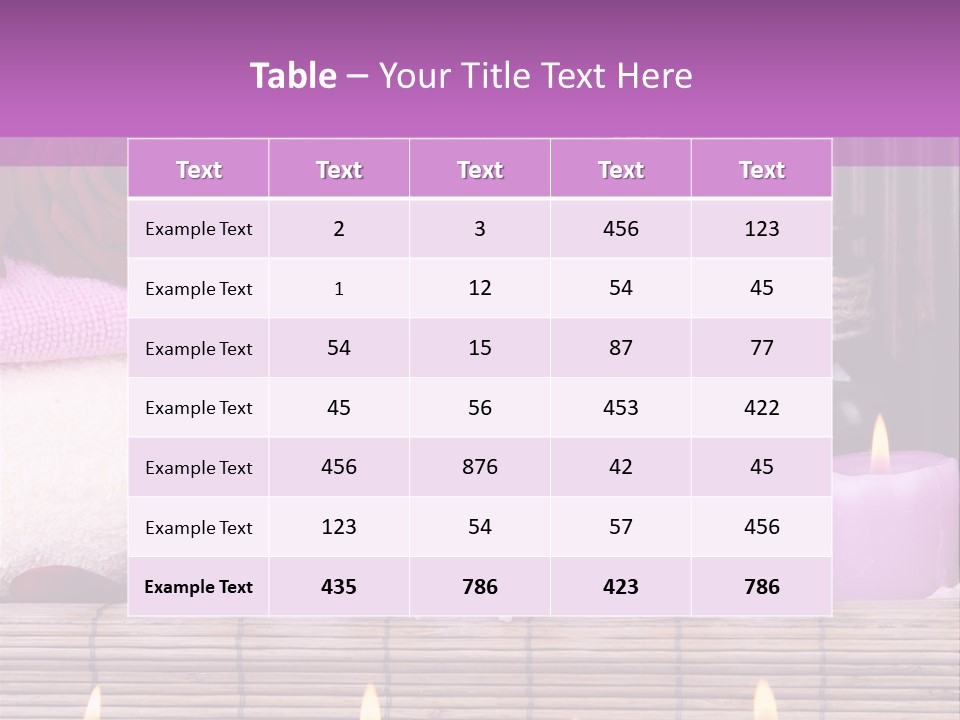 Purple Bamboo Peeling PowerPoint Template