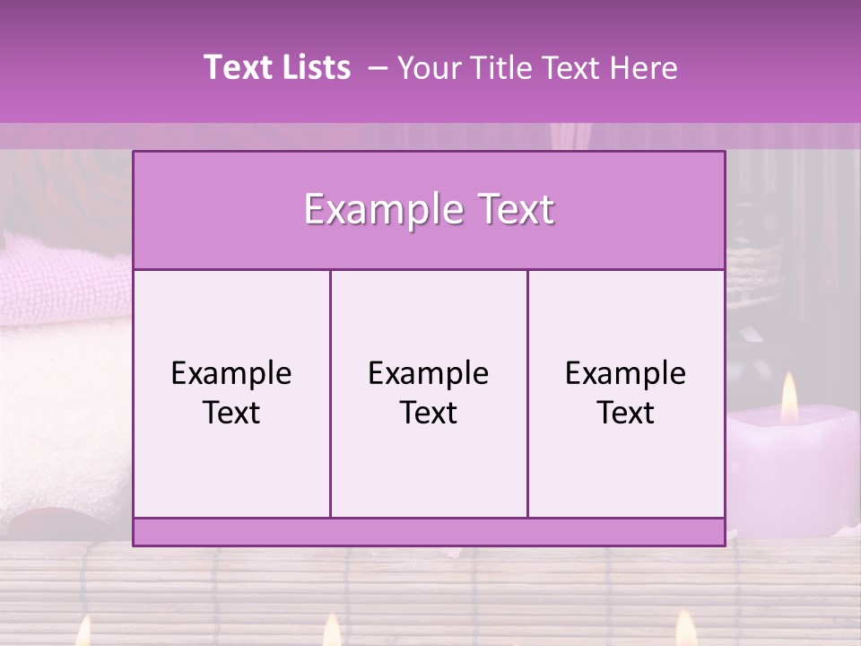 Purple Bamboo Peeling PowerPoint Template