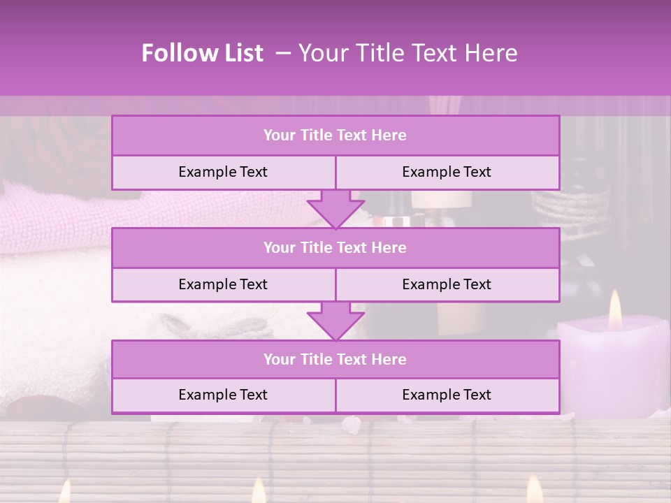 Purple Bamboo Peeling PowerPoint Template