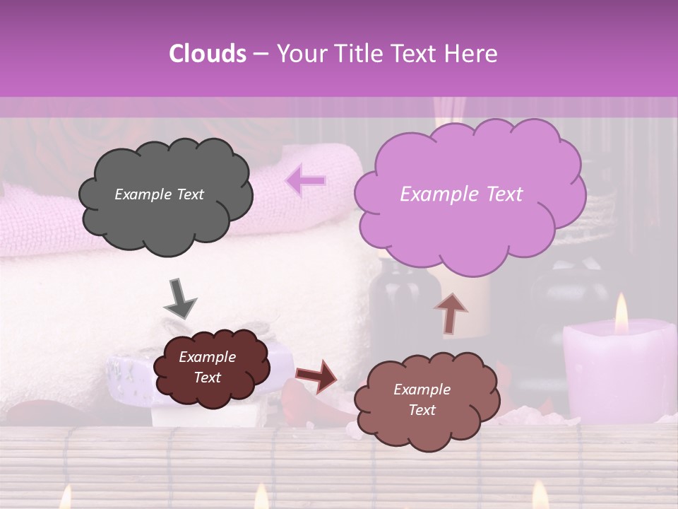 Purple Bamboo Peeling PowerPoint Template