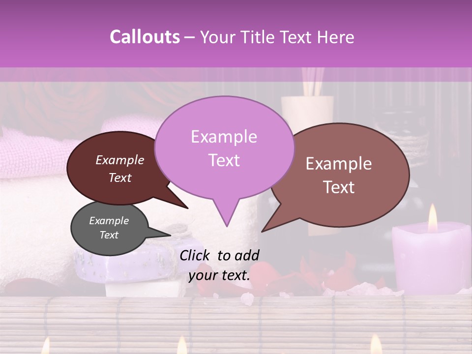 Purple Bamboo Peeling PowerPoint Template